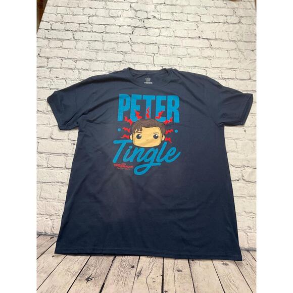 Funko Other - Spiderman T-Shirt Peter Tingle Funko Pop Size XL‎ Blue